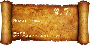 Mezei Tomor névjegykártya